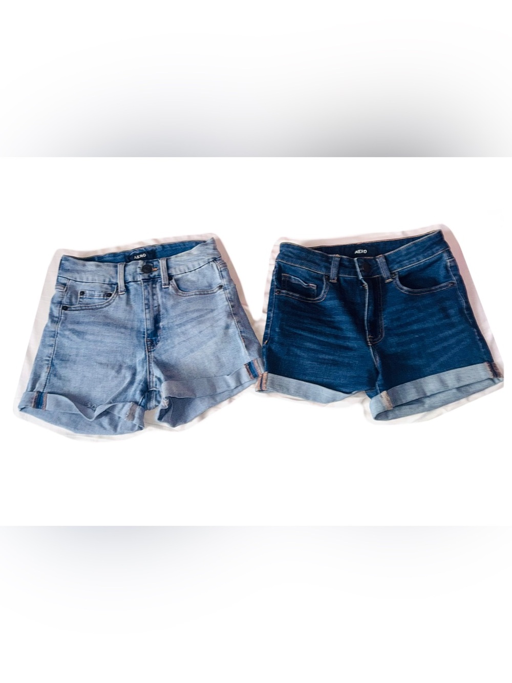 2 Aeropostale Y2k Fitted Denim Shorts